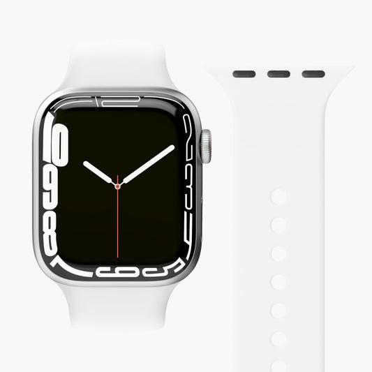 VonMählen Watchstrap for Apple Silicone Loop Case 1 Band One white (AWS00001)