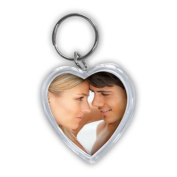 1x24 ZEP Photo Keychain 4 x 3.8 cm Heart Shape 7360PD