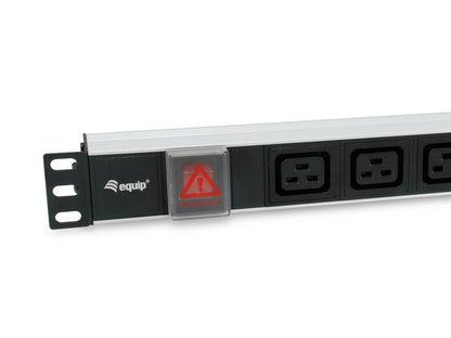 Equip 19" Steckdosenleiste IEC C20->6xIEC C19+Switch    Alu.