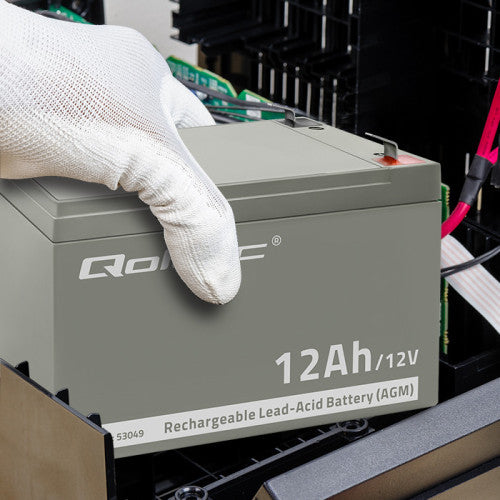 Qoltec 53049 AGM Battery | 12V | 12Ah