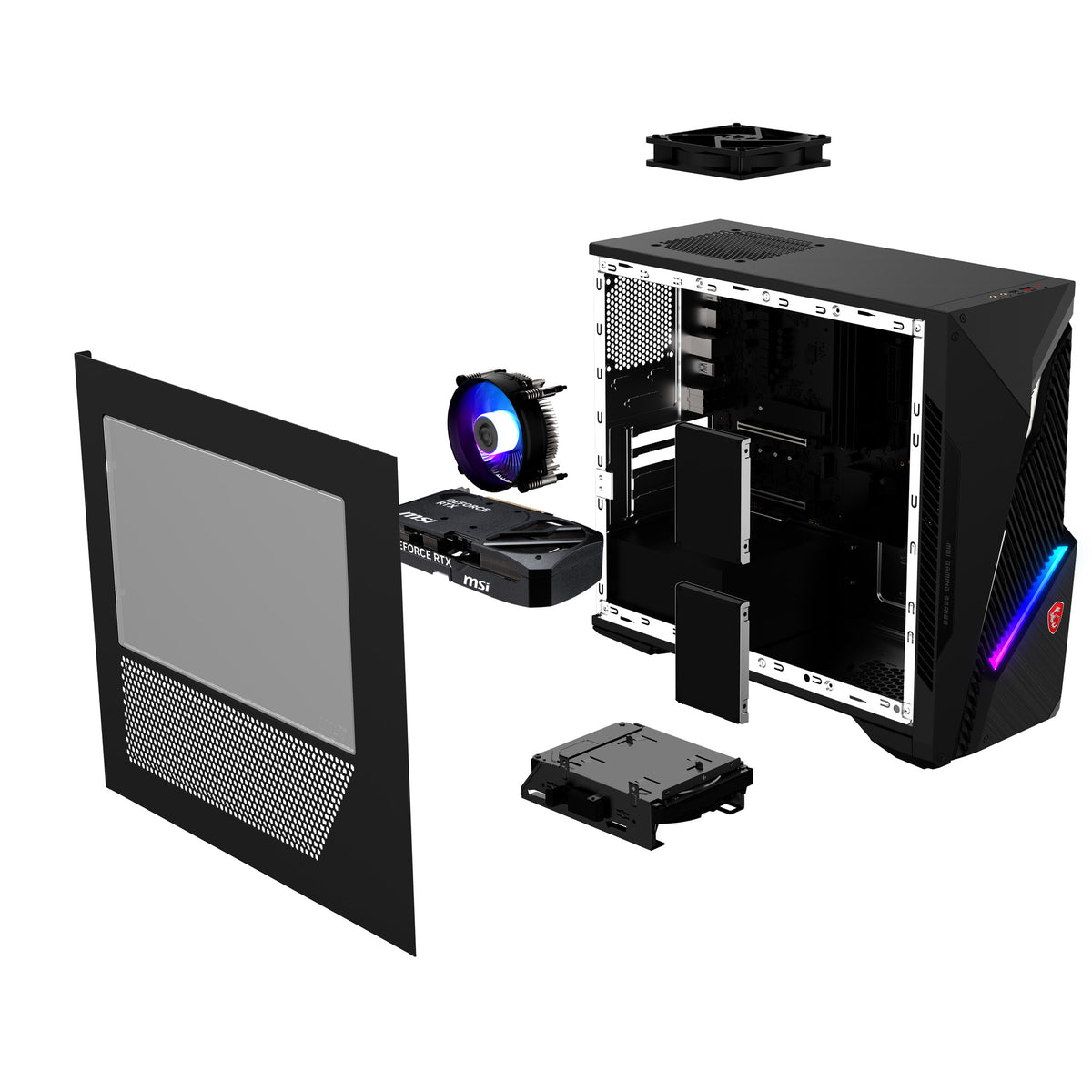 MSI MAG Infinite S3 14NVP5-2822XEU Core i5-14400F 16GB DDR5 1TB SSD GeForce RTX 5070 12GB SHADOW 2X AW-XB560NF (Wi-Fi 6E) Bluetooth 5.3 500W noOS Black 2Y