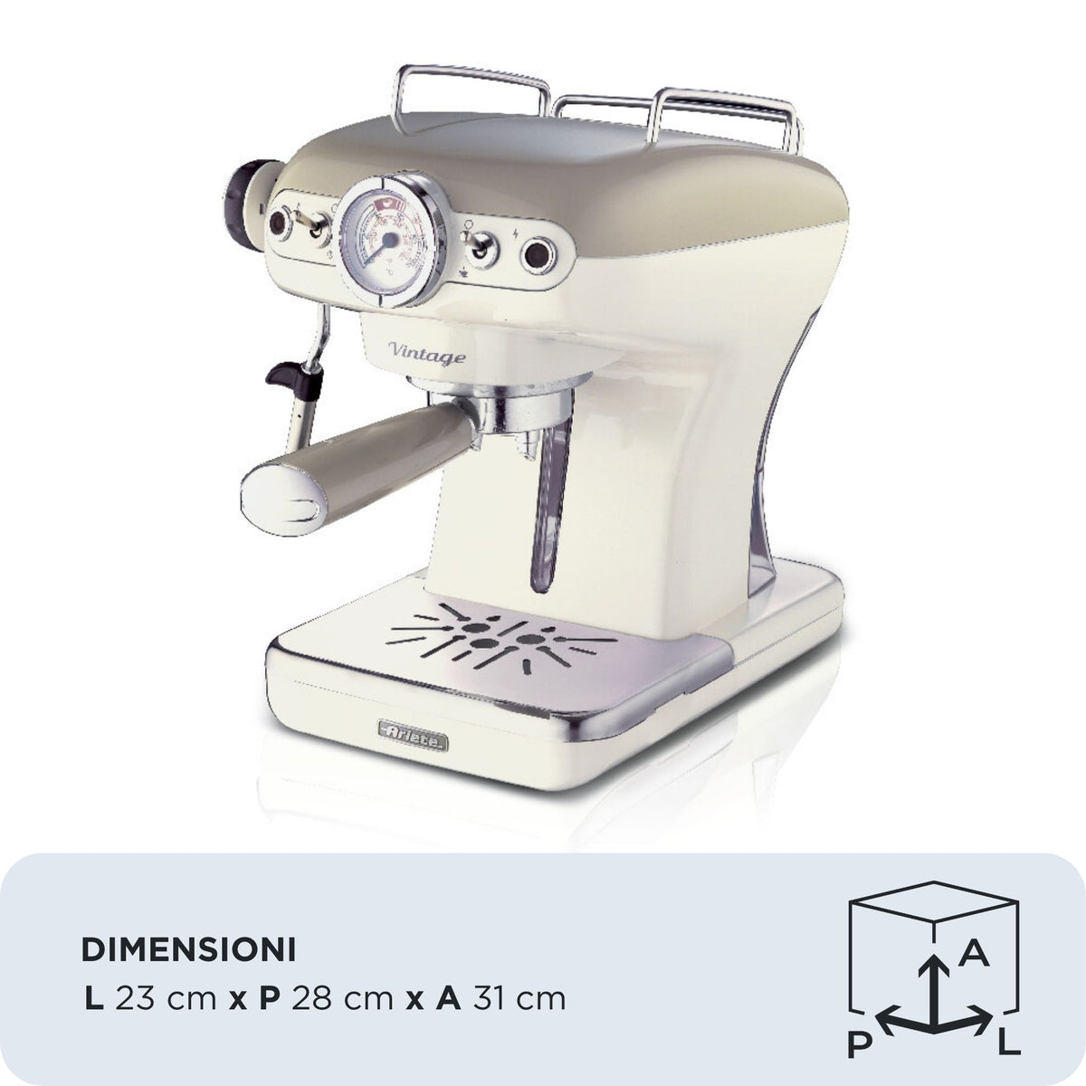 Ariete Vintage Espresso Machine, beige