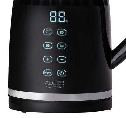 Adler AD 1350 1.7L temperature-controlled LED electric kettle Black