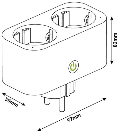 Entac WiFi Dual Socket Adapter