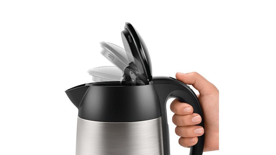 Bosch TWK3P420 electric kettle 1.7 L 2400 W Black, Stainless steel