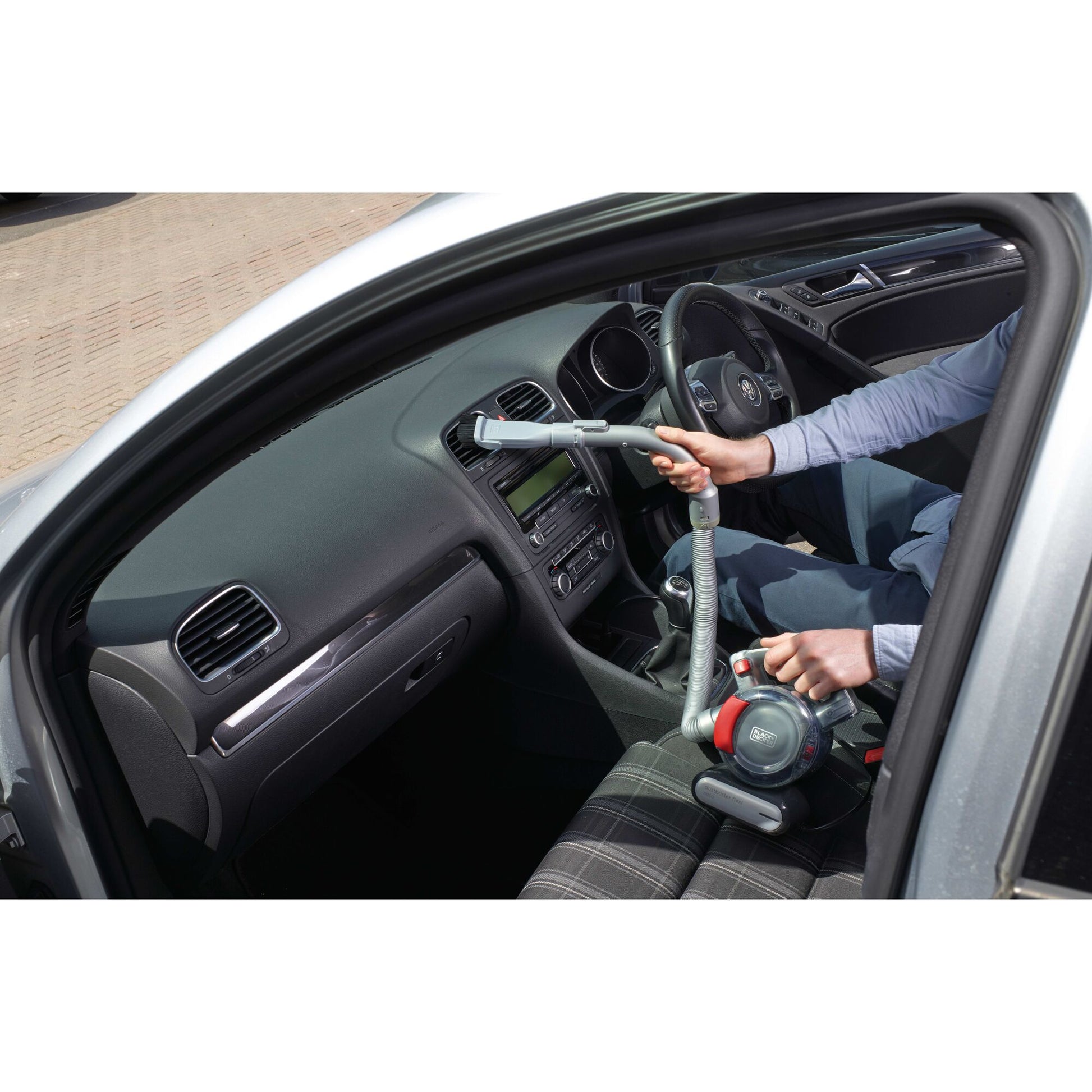Φορητή ηλεκτρική σκούπα Black & Decker PD1200AV-XJ χωρίς σακούλα σε γκρι και πορτοκαλί χρώμα