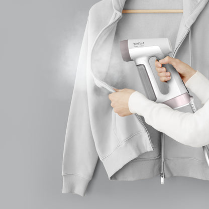 Tefal Pure Force DT8765E0 Handheld Garment Steamer, 0.18 L, 1800 W, Black/Cinnamon