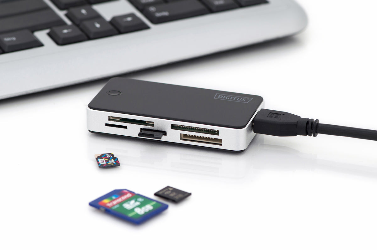 DIGITUS Card Reader USB3.0, extern, schwarz-silber