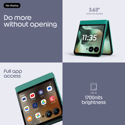 Motorola razr 70 17.5 cm (6.9") Dual SIM Android 16.0 5G USB Type-C 8 GB 256 GB 4800 mAh Dark Green