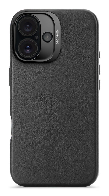 Decoded Leather Backcover for iPhone 16 in Black