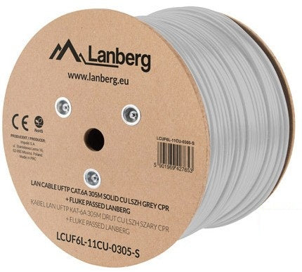 LANBERG CABLE UFTP CAT. 6A 305M WIRE CU LSZH GRAY