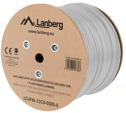 LANBERG CABLE UFTP CAT. 6A 305M WIRE CU LSZH GRAY