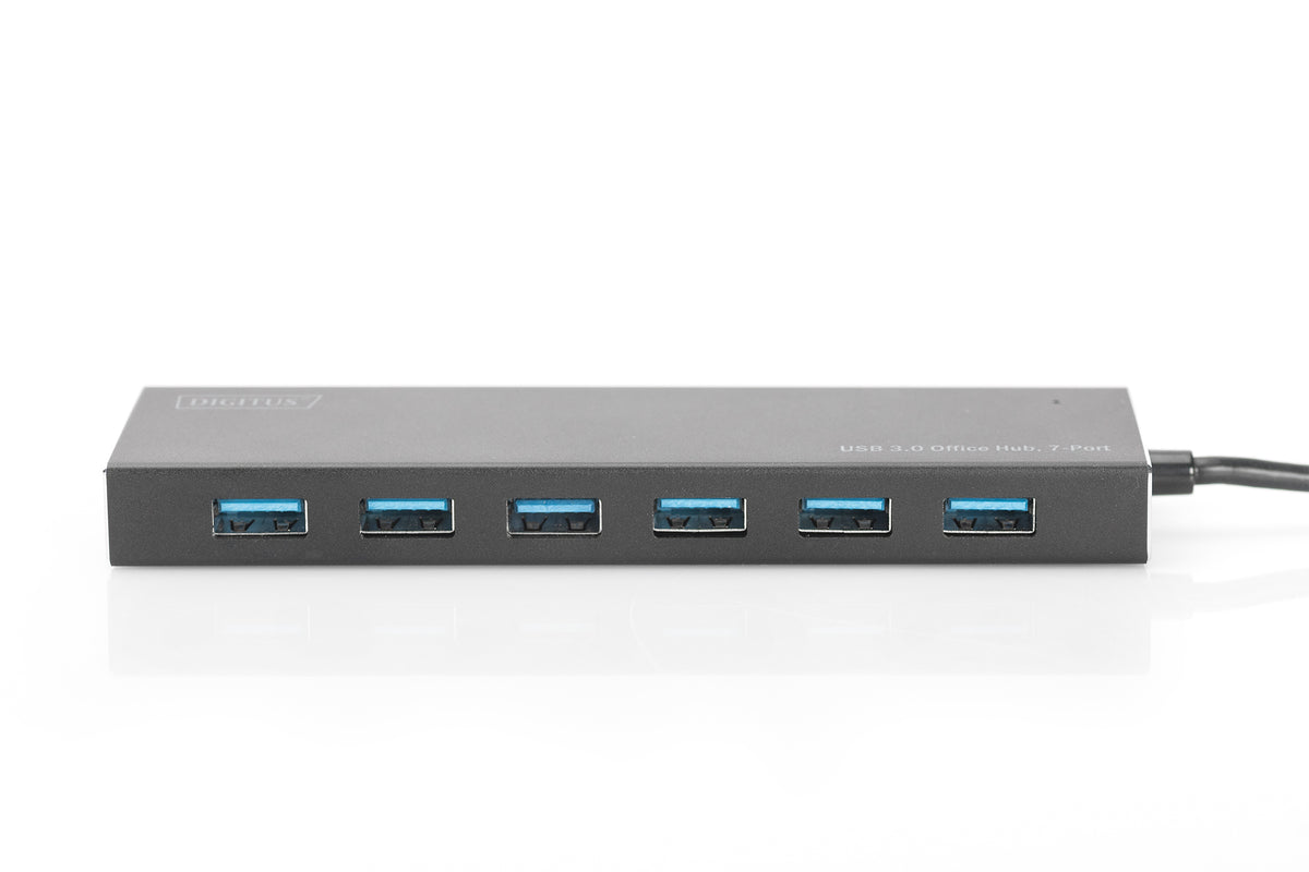 DIGITUS USB-Hub    7-Port 3.0->7xA3.0 m.Netzteil     schwarz