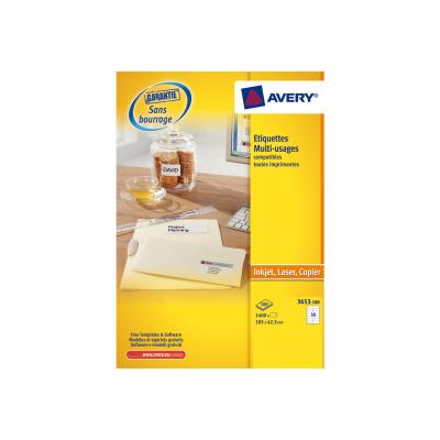 Ετικέτες Avery 105 x 42,3mm, A4 (3653)
