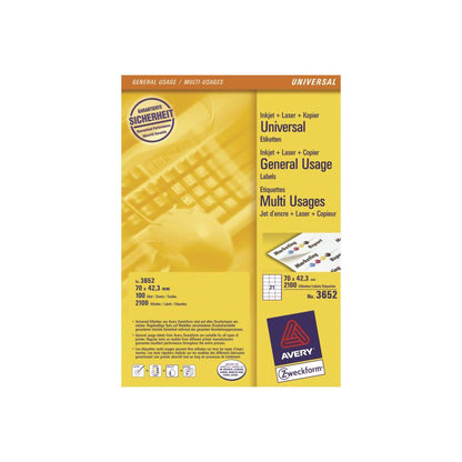 Ετικέτες Avery 70 x 42,3mm A4 (3652)