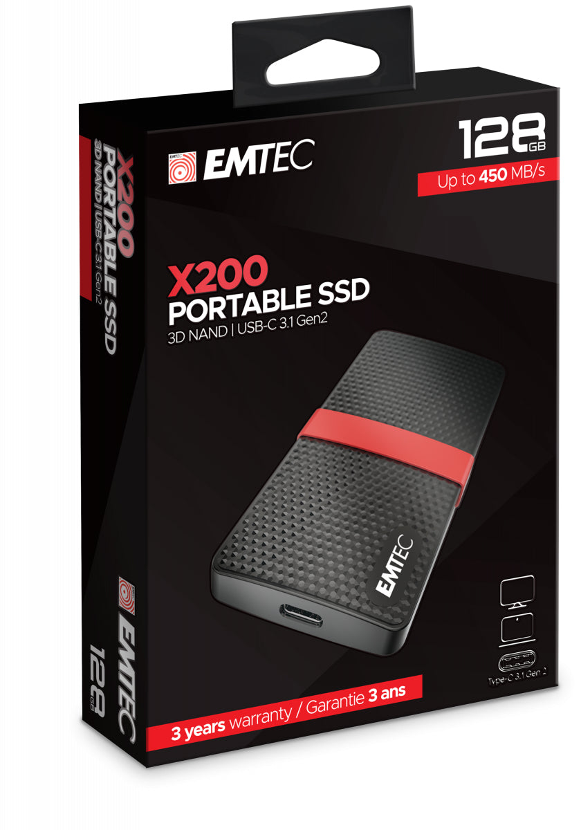 Emtec SSD 3.2 Gen1 X200 128GB Portable (Retail)