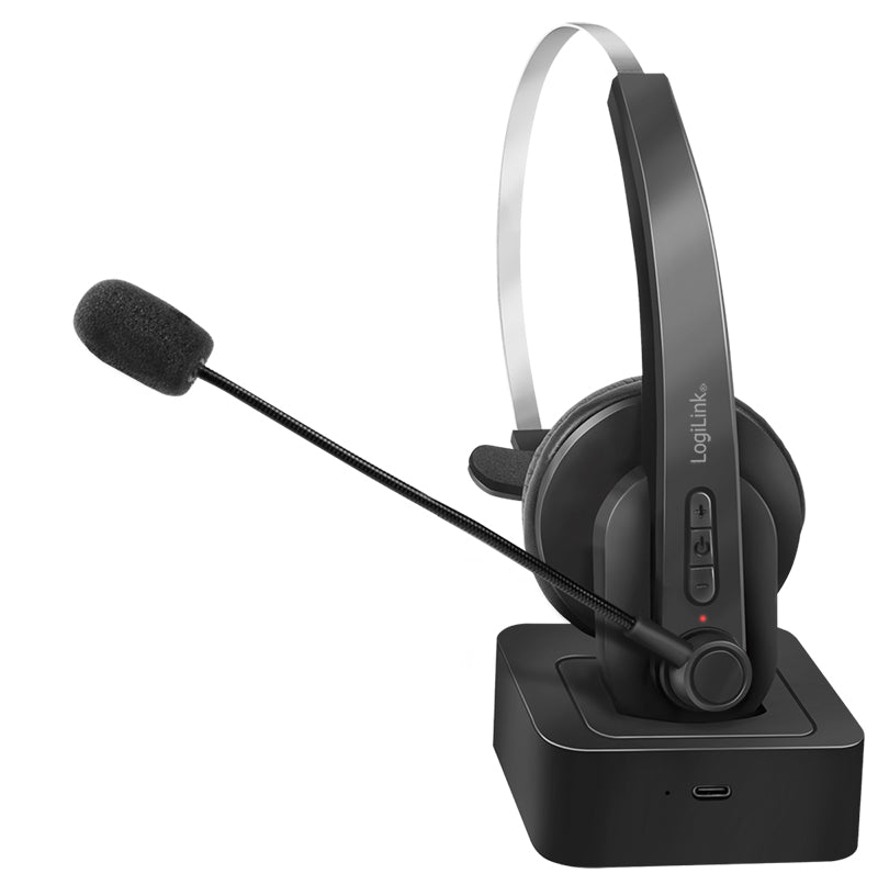 Logilink Bluetooth Headset Mono m.headband & charging stand