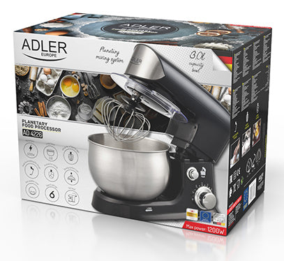 Πλανητικός πολυκόπτης τροφίμων ADLER AD 4226b μαύρος
