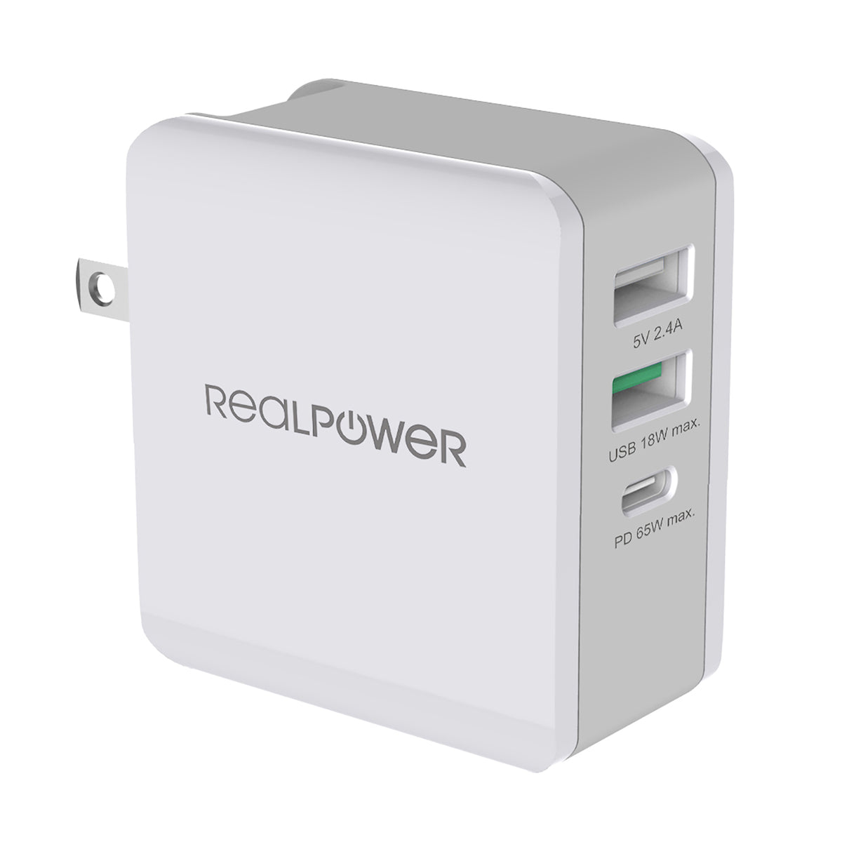RealPower Ladegerät DeskCharge-65 Travel 65W