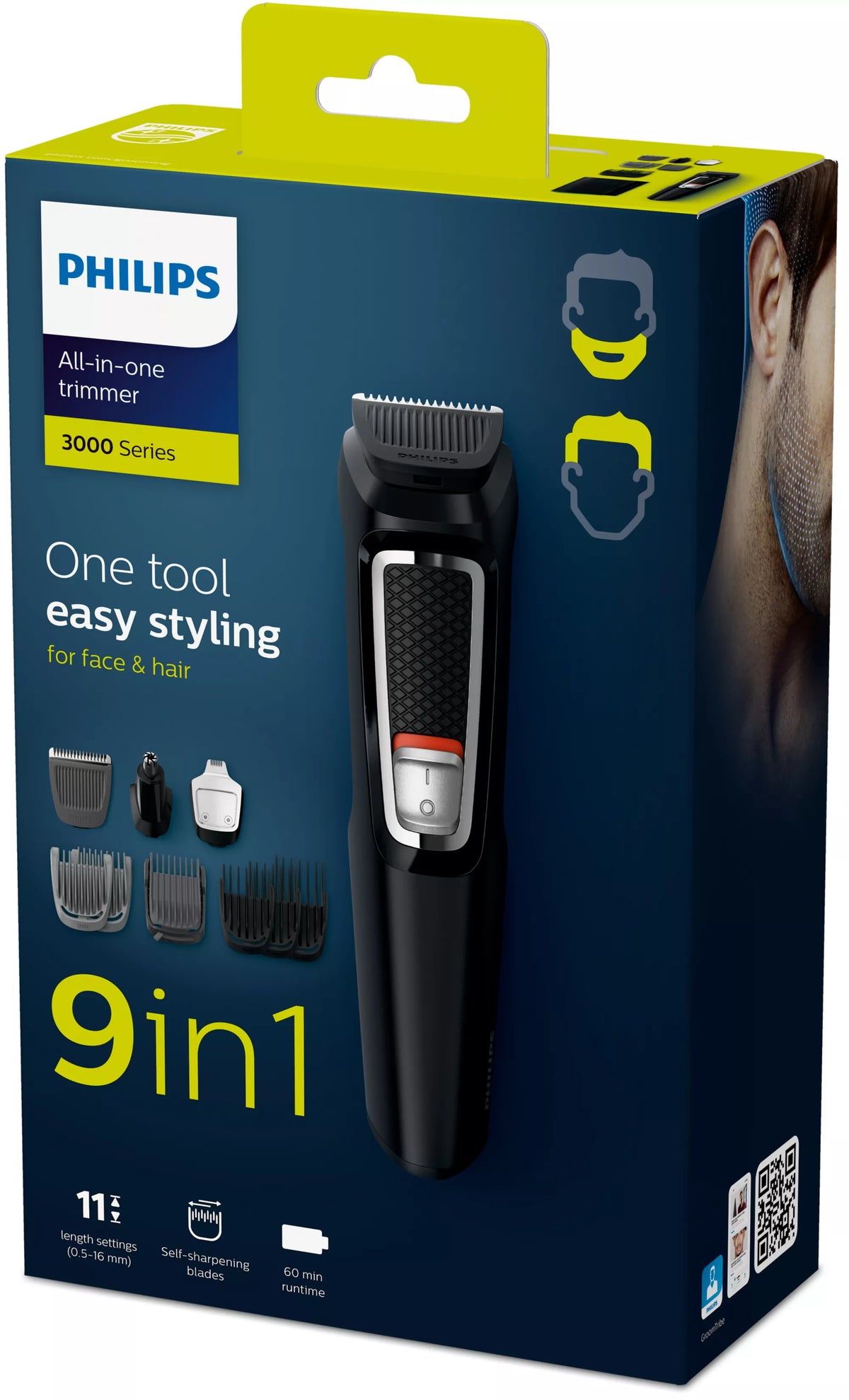 Philips MULTIGROOM Series 3000 9 tools 9-in-1, Face and Hair