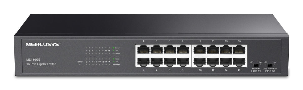 Διακόπτης Δικτύου Mercusys MS116GS Μαύρος