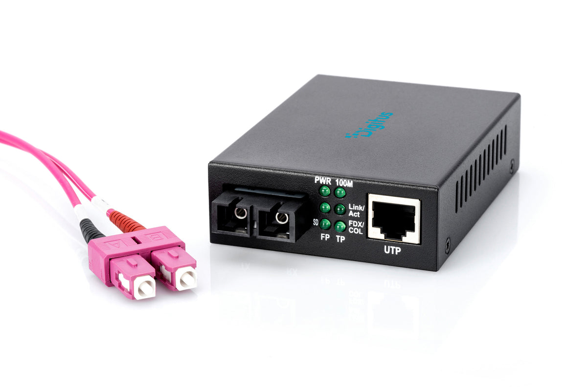 DIGITUS Medienkonverter Fast Ethernet RJ45/SC Multimode