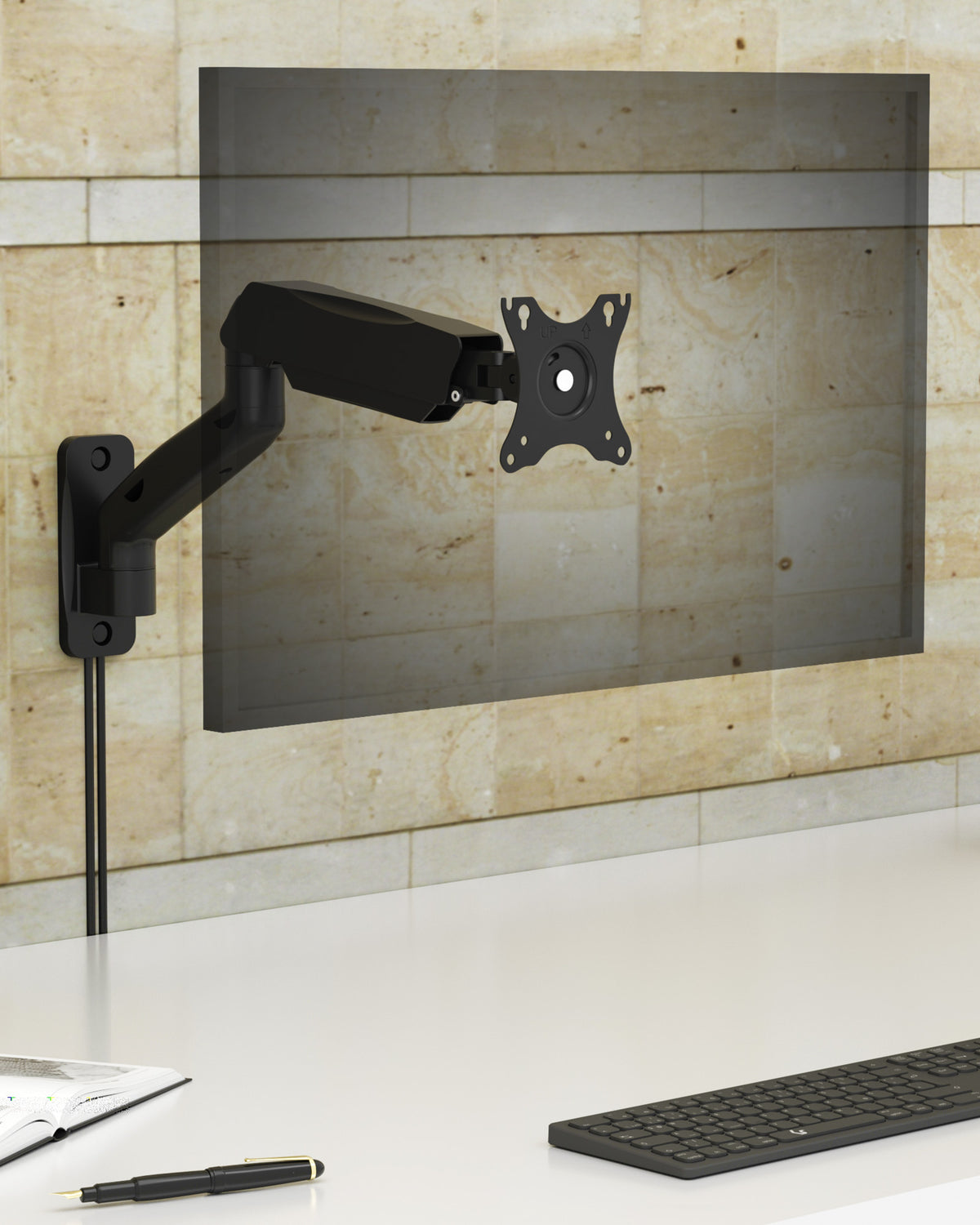 ICY BOX IB-MS103-W monitor arm for 1 monitors