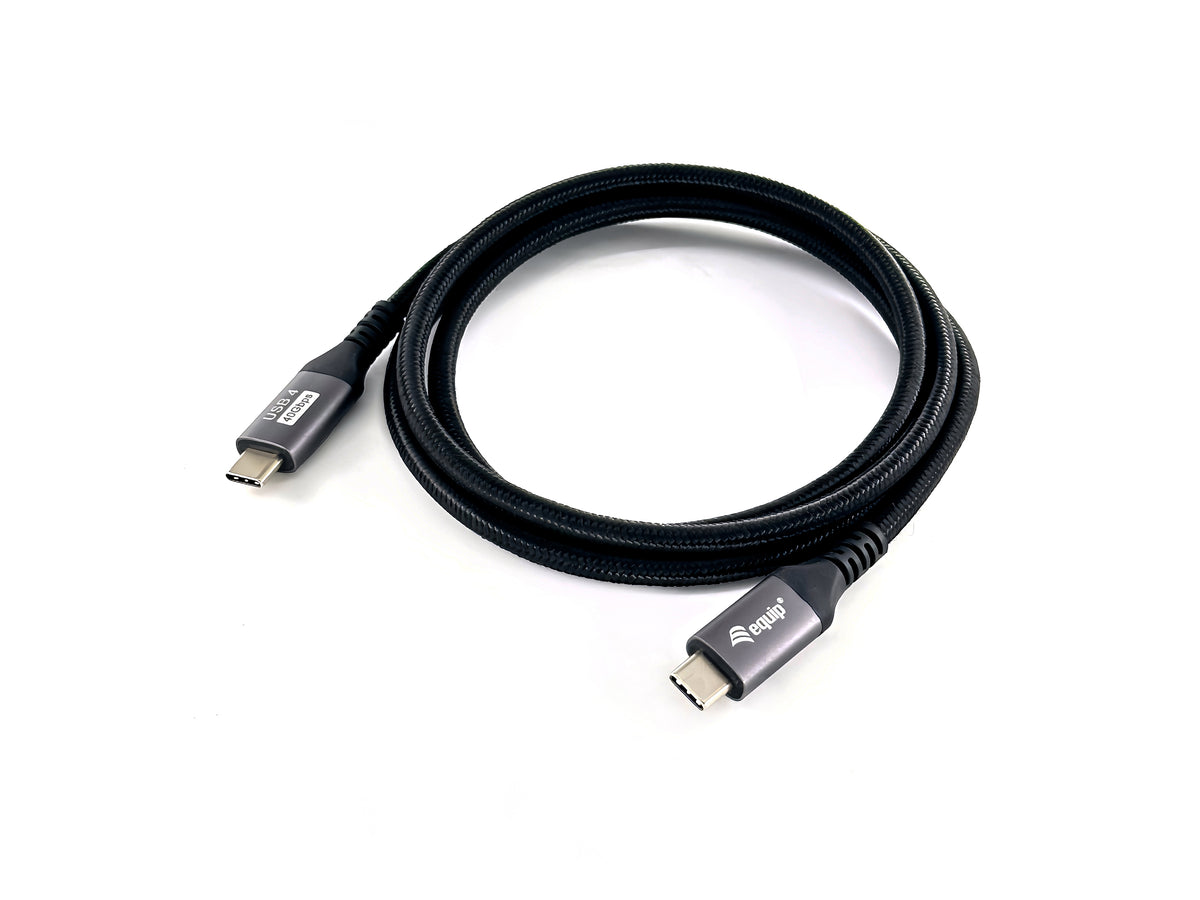 Equip Kabel USB-C4.0->C Gen3     PD240W St/St  2.00m schwarz