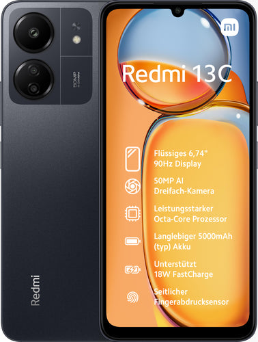 Xiaomi Redmi 13C 4G Dual Sim 8GB RAM 256GB - Black