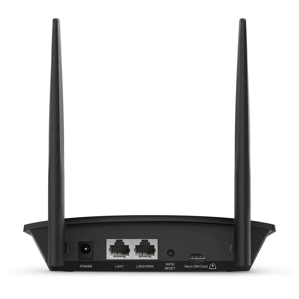 TP-Link TL-MR100 Wireless Router — Fast Ethernet, Single-band 2.4 GHz, 4G, Black