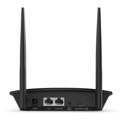 TP-Link TL-MR100 Wireless Router — Fast Ethernet, Single-band 2.4 GHz, 4G, Black