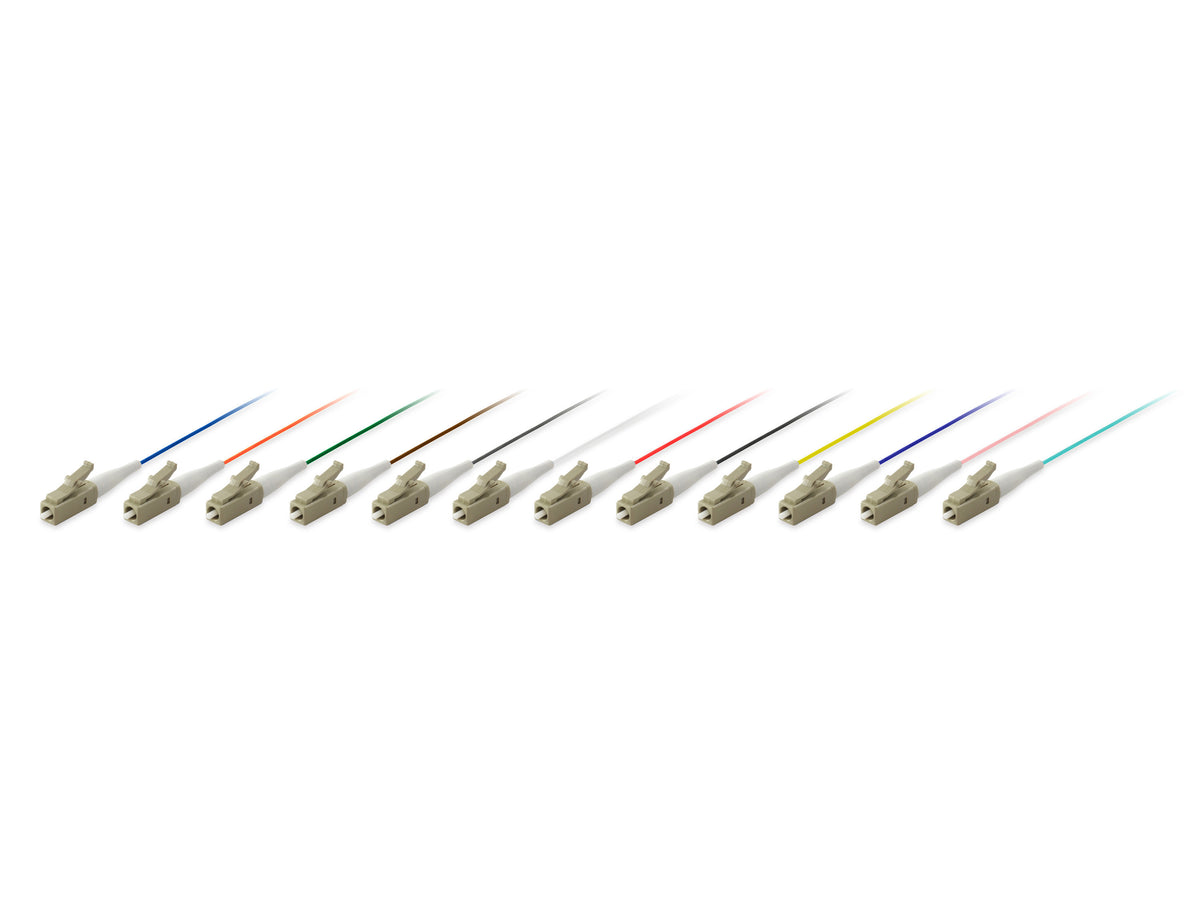 Equip LC→PC Patch Cable 2.00 m, 12 pcs, Single Duplex OM3, 12 Colors