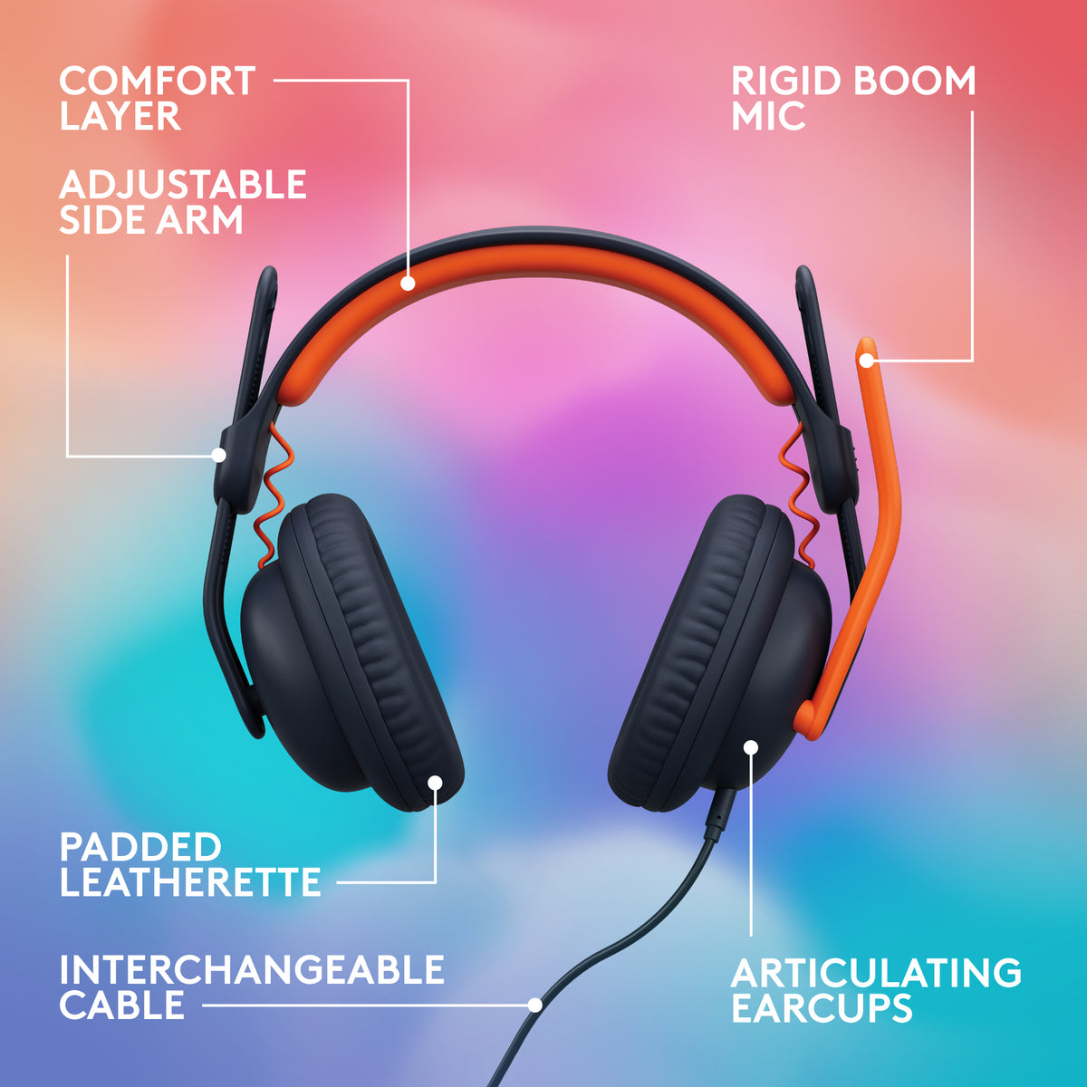 Logitech Zone Learn On-Ear Headset Wired for Learners USB-A