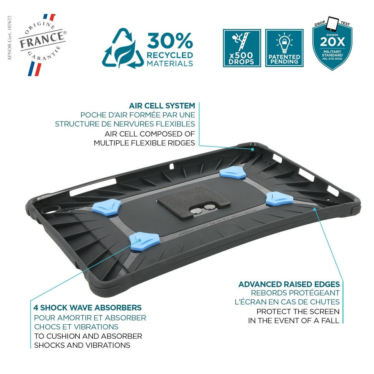 Mobilis PROTECH Case+360 handst.+kickstand+handstrap A9+10,9