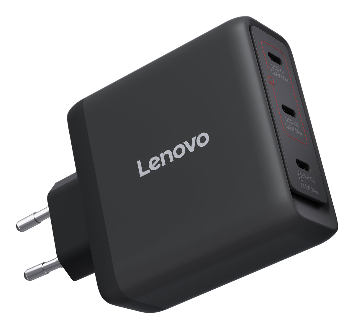 LENOVO 100W GaN 3 Ports USB-C Triple AC Adapter
