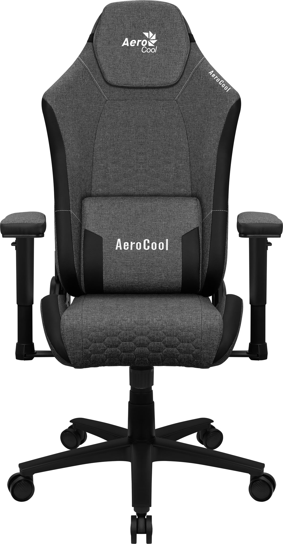 Aerocool CROWNASHBK, Ergonomic Gaming Chair, Adjustable Cushions, AeroWeave Technology, Black