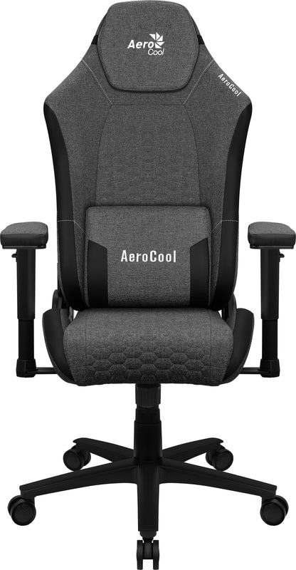 Aerocool CROWNASHBK, Ergonomic Gaming Chair, Adjustable Cushions, AeroWeave Technology, Black