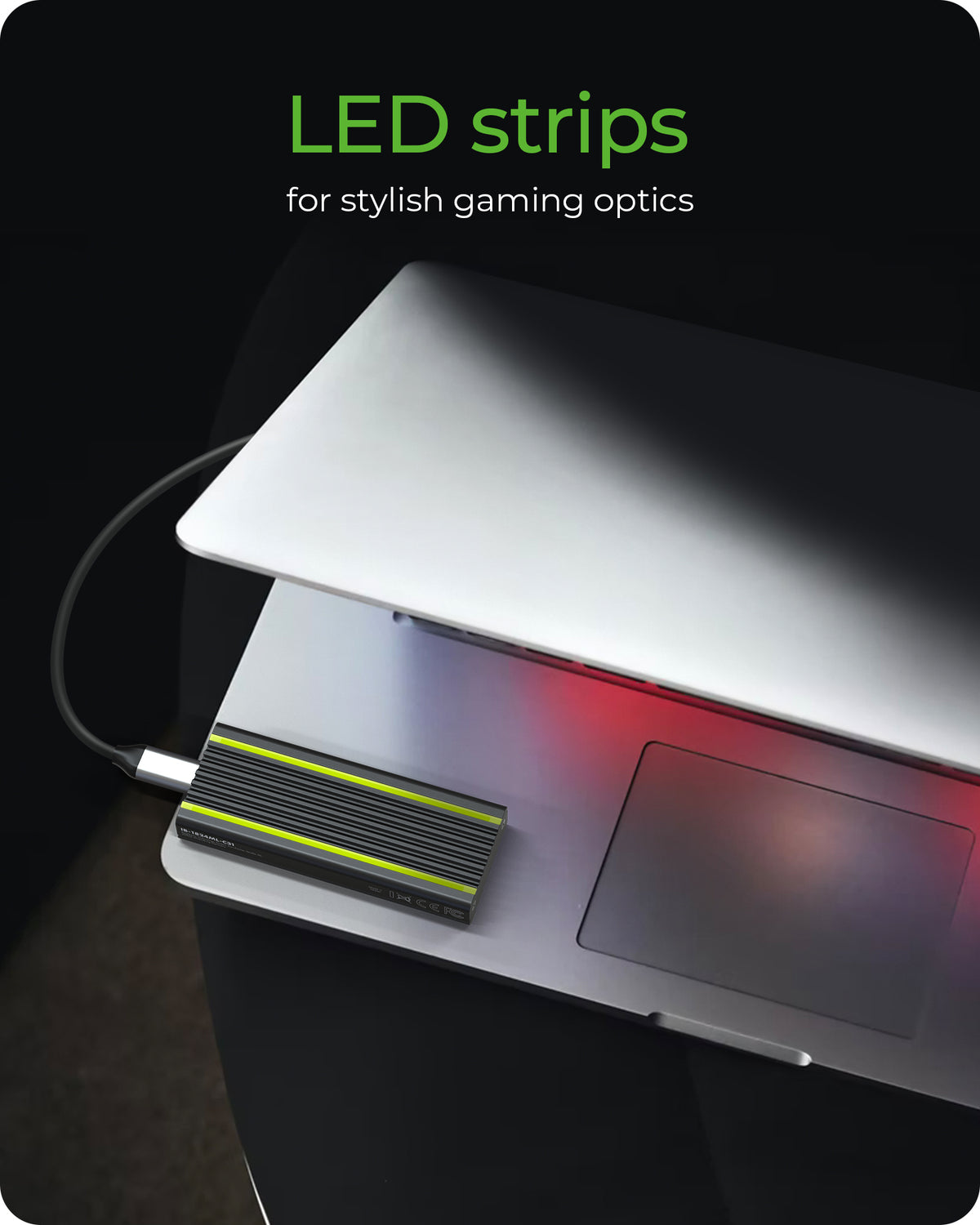 ICY BOX IB-1824ML-C31 USB-C 3.2 Gen2 Enclosure for 1x NVMe SSD