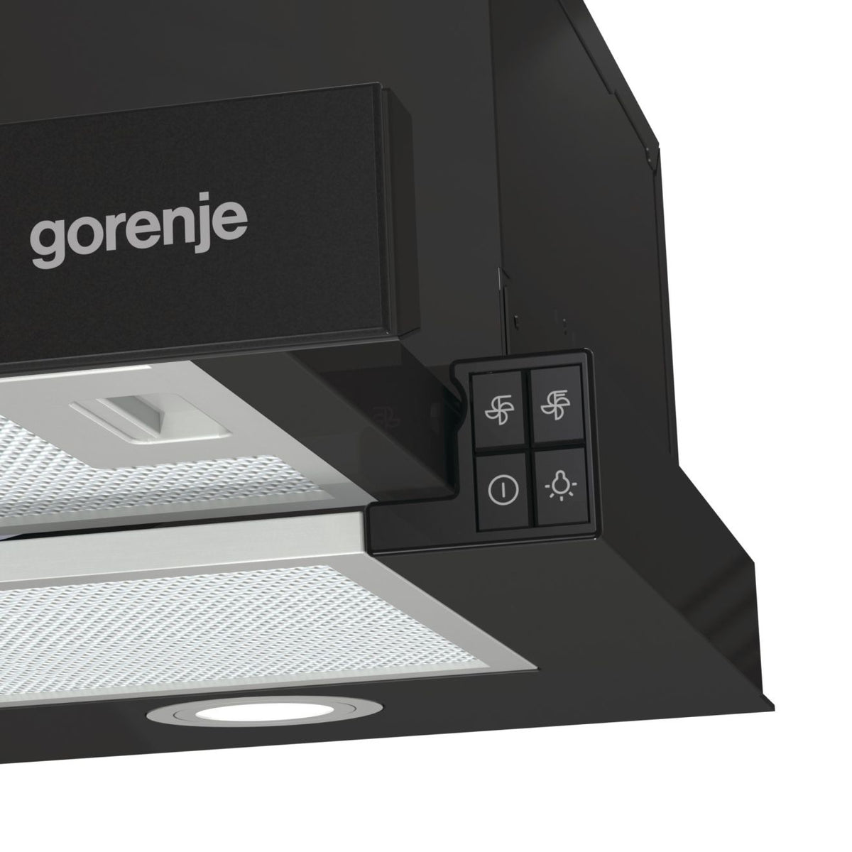 Gorenje TH62E4BG Εντοιχιζόμενος Ημισυρόμενος απορροφητήρας σε Μαύρο με Ισχύ 450 m³/ώρα