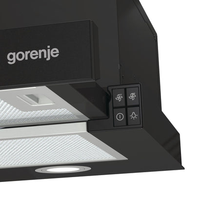 Gorenje TH62E4BG Εντοιχιζόμενος Ημισυρόμενος απορροφητήρας σε Μαύρο με Ισχύ 450 m³/ώρα