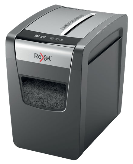 Rexel Momentum X410-SL Paper Shredder – Cross Shredding, Black/Grey