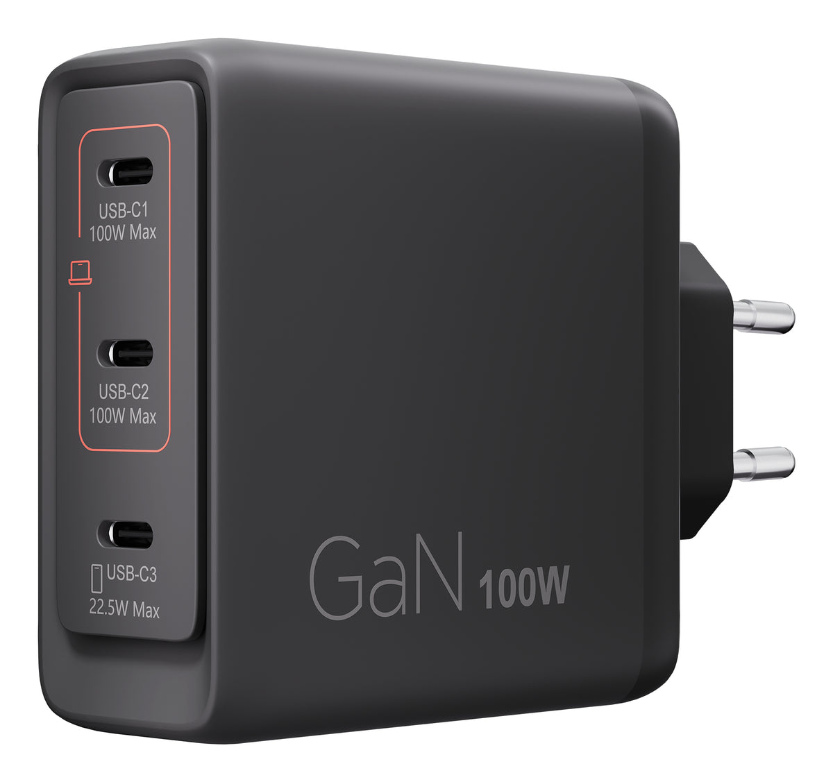 LENOVO 100W GaN 3 Ports USB-C Triple AC Adapter