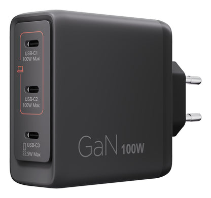 LENOVO 100W GaN 3 Ports USB-C Triple AC Adapter