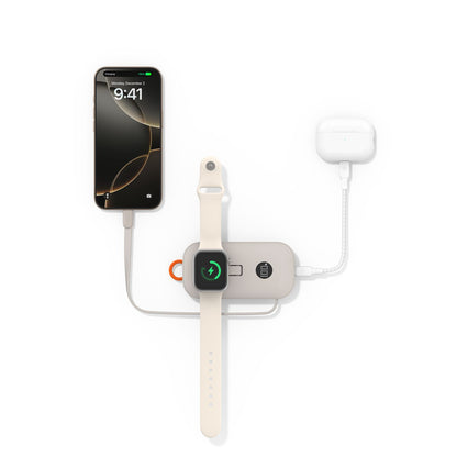 Belkin Powerbank 10,000mAh 45W with Apple Watch Charger — Sand (BPD012hqSA)