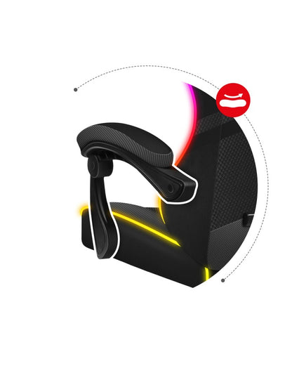Καρέκλα gaming - Huzaro Force 4.4 RGB Μαύρη