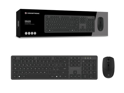 CONCEPTRONIC Tastatur+Maus Wireless       Layout IT  schwarz
