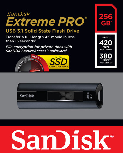 USB-Stick 256GB SanDisk Extreme Pro USB 3.1