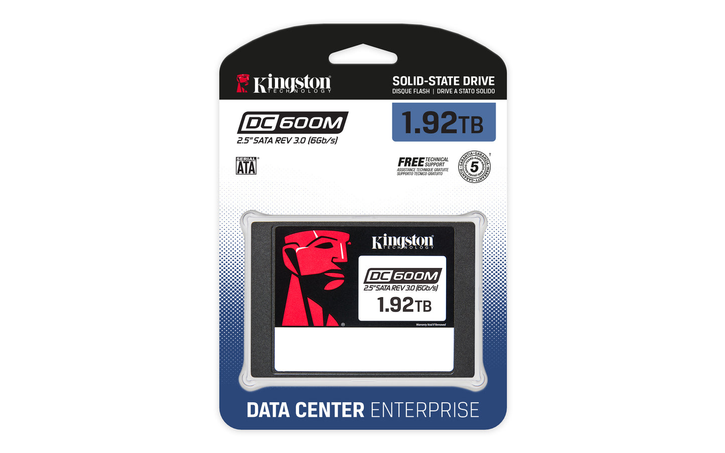 Kingston Technology 1920G DC600M (Υβριδική Χρήση) 2,5” Επιχειρησιακό SATA SSD