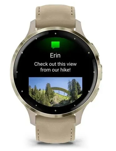Garmin 010-02785-55 smartwatch / sport watch 3.05 cm (1.2") AMOLED 41 mm Digital 390 x 390 pixels Touchscreen Gold Wi-Fi GPS (satellite)
