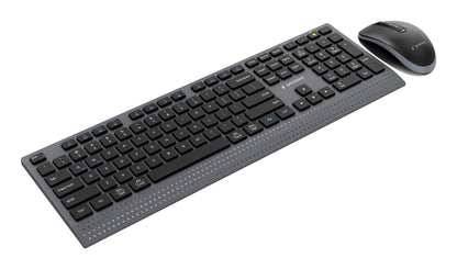 Gembird KBS-WPS-02 Dual-mode Slim Wireless Desktop Set, 2.4G+BT, US layout